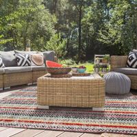 VINTAGE IN&OUT - Tapis esprit vintage motifs rayures pour intérieur et extérieur jardin et terrasse 133 x 190 Multicolore