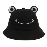 Fisherman Hat,style:Black,Model:DNR728,Chapeau bob en forme de grenouille pour femmes, couvre-chef d'extérieur, randonnée, plage, p
