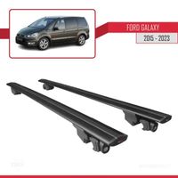 Compatible avec Ford Galaxy 2015-2023 HOOK Barres de Toit Railing Porte-Bagages de voiture Avec verrouillable Alu NOIR