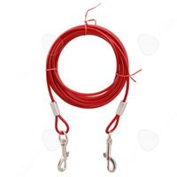 CONFO® Laisses pour animaux de compagnie en fil d'acier de 3M-5M-10M pour deux chiens 3 couleurs câble d'attache Anti-morsure [00D2E