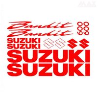 12 sticker Bandit – ROUGE – sticker SUZUKI Bandit GSXF 600 - SUZ411
