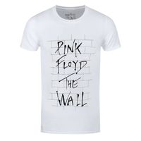 T-shirt Pink Floyd - The Wall & Logo - Homme Blanc