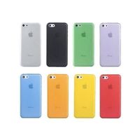 Tikawi Lot 8 Coques pour Iphone 12 Mini (5.4") [Transparent - Noir - Bleu - Rose - Rouge - Orange - Vert - Jaune] [Fine 0.3mm]