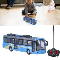 VGEBY Jouet de Bus télécommandé Bus télécommandé haute Simulation dans toutes les Directions, Bus jeux talkie-walkie Jaune Bleu