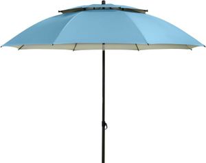 PARASOL 200cm - Parasol pour la plage ou le balcon - avec valve de vent - parasol réglable en hauteur - avec.[Z295]