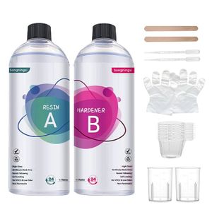 JIDJIX 400ml Kit Resine Epoxy Transparente Complet Débutant avec Moule JIDJIX 400ml Kit Resine Epoxy Transparente Complet Débutant avec Moule
