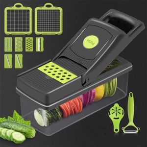 Trancheuse en acier - Mandoline professionnel coupe-légumes trancheuse  légumes râpe avec réglable 304 lames e - Cdiscount Electroménager