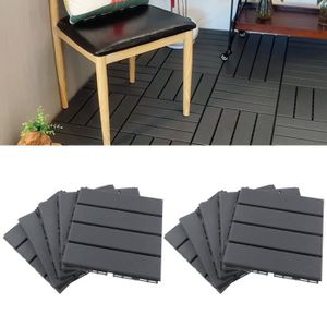 CARRELAGE - PAREMENT Carrelage De Terrasse Embotable Carrelage De Pont À Verrouillage Étanche, 30 Pièces, Coussin De Sol De Drainage Pp 30X30Cm