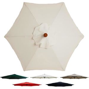PARASOL Toile de rechange pour parasol - Housse de remplacement - Coloris Creamy White - Taille 2.7m 6-Ribs