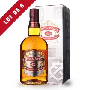 WHISKY BOURBON SCOTCH Lot de 6 - Whisky Chivas Regal 12 ans 70cl - Etui
