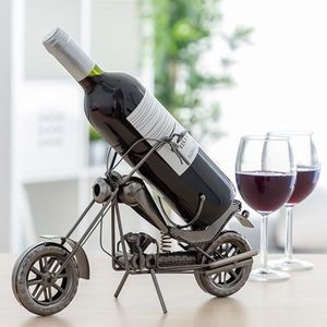 Porte-bouteille métal Moto Axel Gris - Flora Déco - Vin - Idée cadeau