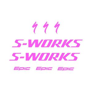 STICKERS STAR SAM Pegatinas Compatibles con cuadro bici Specialized  S-works Epic Violeta 1 CMT