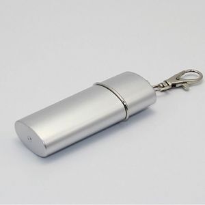 Pilulier journalier portable Porte clés cendrier de poche en métal pour mégots 