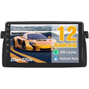 GPS AUTO AWESAFE Autoradio Carplay pour BMW E46 Série 3 M3 Rover 75 MG ZT (2Go+32Go)Android 12,avec Android Auto 9 pouces Écran GPS Bluetooth