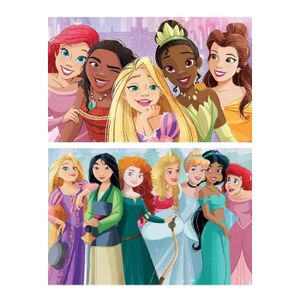 PUZZLE Coffret 2 Puzzles Enfant 100 Pieces Princesse Pocahontas Raiponce Vaiana Ariel Belle Pour Disney