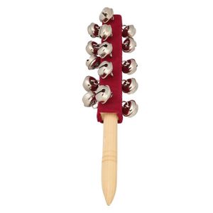 KALIMBA Garosa Jingle Bells Stick Instrument de jouet pour enfants en bois de poche 21 Jingle Bells Bar Sleigh instruments sanza Bleu Rouge
