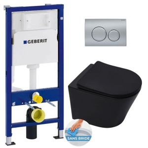 WC - TOILETTES Pack WC Bati-support Geberit Duofix + WC sans brid
