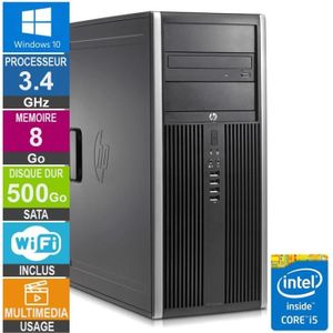 UNITÉ CENTRALE  PC HP Elite 8200 CMT i5-2400 3.40GHz 8Go/500Go Wif