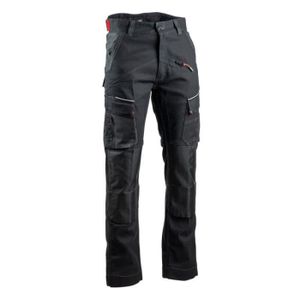 VÊTEMENT DE PROTECTION Pantalon de travail LMA Cortex noir avec renforts entrejambes et poches genouillères