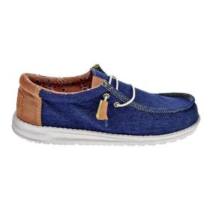 MOCASSIN Mocassins Hey Dude Homme Wally Workwear - Cuir Bla