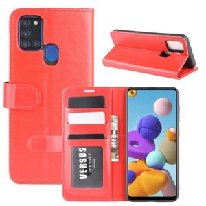 HOUSSE - ÉTUI Coque Samsung Galaxy A31, Elegant Première Cuir Folio Magnétique Protection avec Support et ID Carte de crédit Slot, Rouge