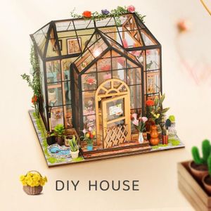 Xianreng Kit de maison de poupées miniatures de bricolage pour adultes pour  construire un kit de maison mini de bricolage avec des meubles Musique Kit