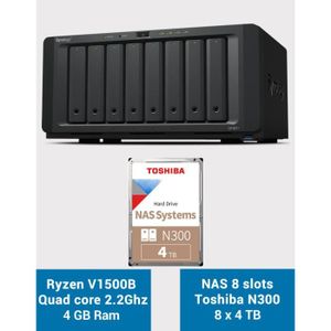 SERVEUR STOCKAGE - NAS  Synology DS1821+ Serveur NAS 8 baies Toshiba N300 