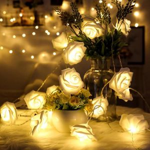 Guirlande lumineuse de table 10 Feuilles LED Or - Deco mariage - Badaboum