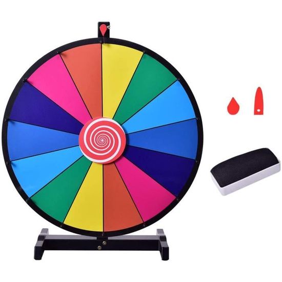 Roue De La Fortune Acrylique 20cm - 8 Emplacements Colorés | Pour Jeux, Fêtes Et Loteries