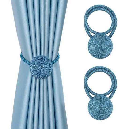 Lot De 2 Embrasses De Rideaux Magnétiques | Forme Fleur, Longueur 46 Cm | Installation Sans Perçage, Décoration Murale