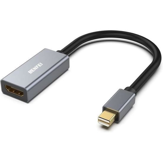 BENFEI Câble USB C Vers DVI 0,9m - Câble Type-C Thunderbolt 3 Vers DVI Mâle Pour Écran Full HD 1080p, Compatible MacBook Dell HP Samsung