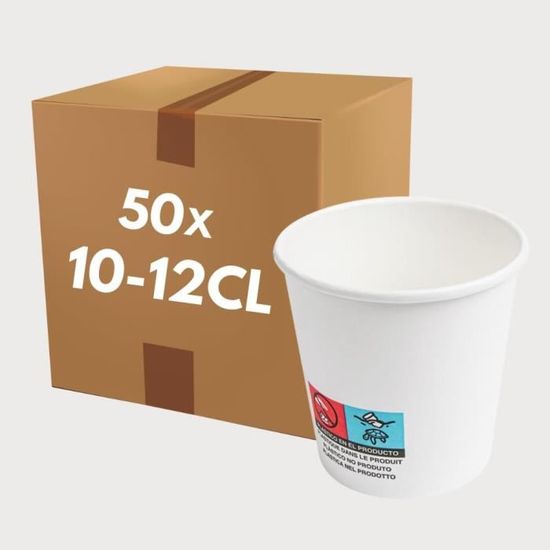 10 gobelets carton blancs Belle France 47cl main image 0