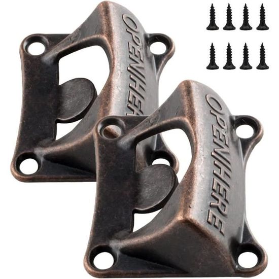 Amindz 2 Pièces Montage Mural Décapsuleur,Décapsuleur Mural