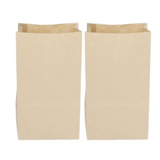 100 Pièces Papier Emballage Alimentaire Brun Sac En Papier Triangulaire