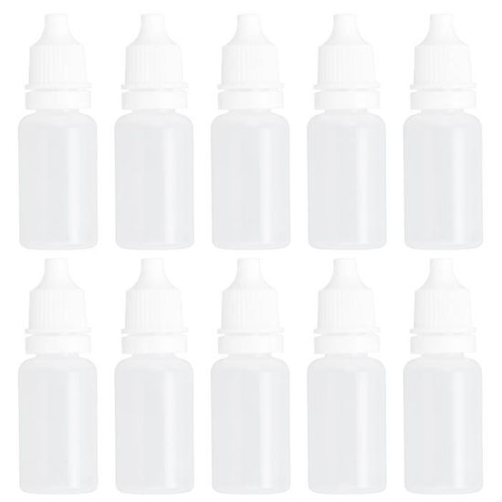 Flacon Pipette,4pcs Flacons Plastique,Bouteille De Colle Vide 10ML,Bouteille De Précision,Flacon Souple,Bouteille D'aiguille En Plastique,Flacon Aiguille ,pour Quilling Colle Lubrifiant Peinture