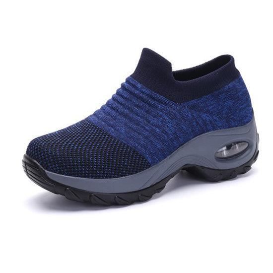 Baskets Femme Sans Lacets En Maille Respirante - Semelle Orthopédique Antidérapante, Légères, Pour Marche Et Quotidien