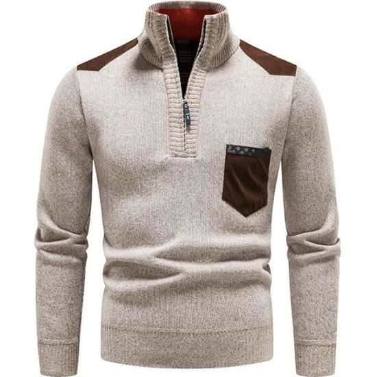 Pull col polo homme – Élégant, Chaud et Confortable