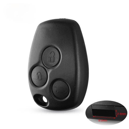 Coque Clé Renault 3 Boutons - Compatible Clio 3, Kangoo, Twingo, Modus, Master, Trafic - Sans Électronique