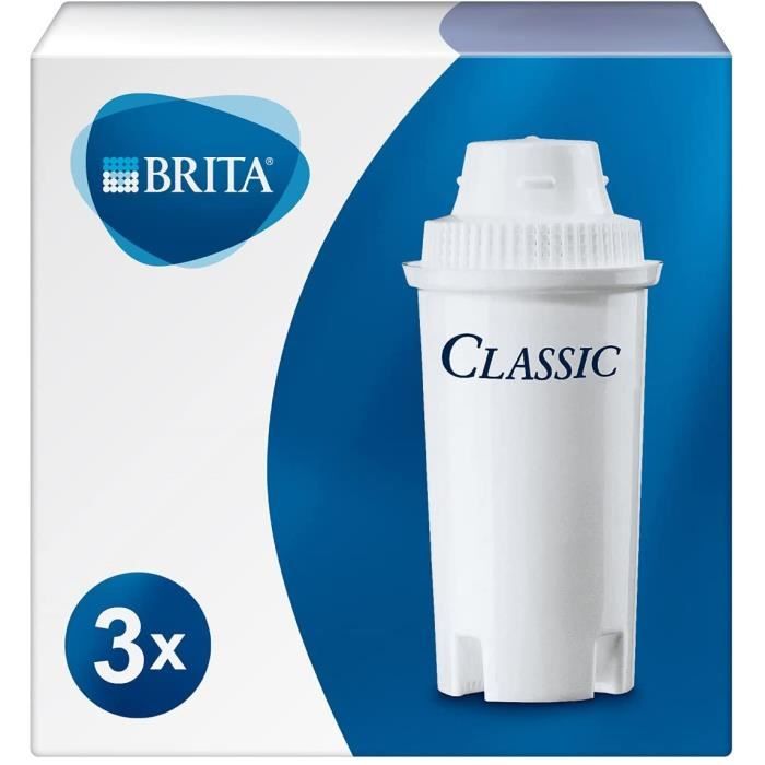 Pack 6 Filtres BRITA Classic - Réduction Tartre, Chlore, Plomb - Pour Carafes Cylindriques