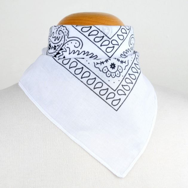 Foulard bandana blanc