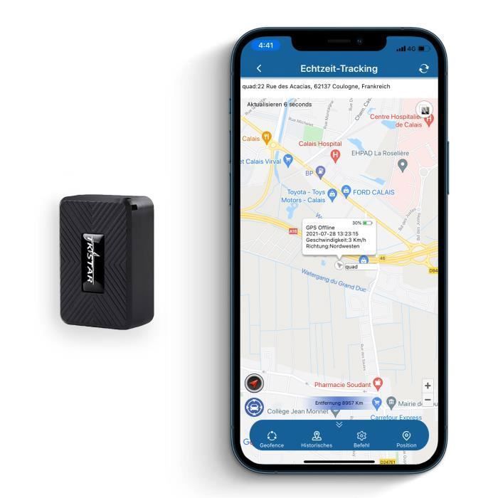 TKSTAR Traceur GPS pour Enfants TK913 1500 mAh Véhicule Aimant Tracker Bagage Localisateur GPS Portefeuille