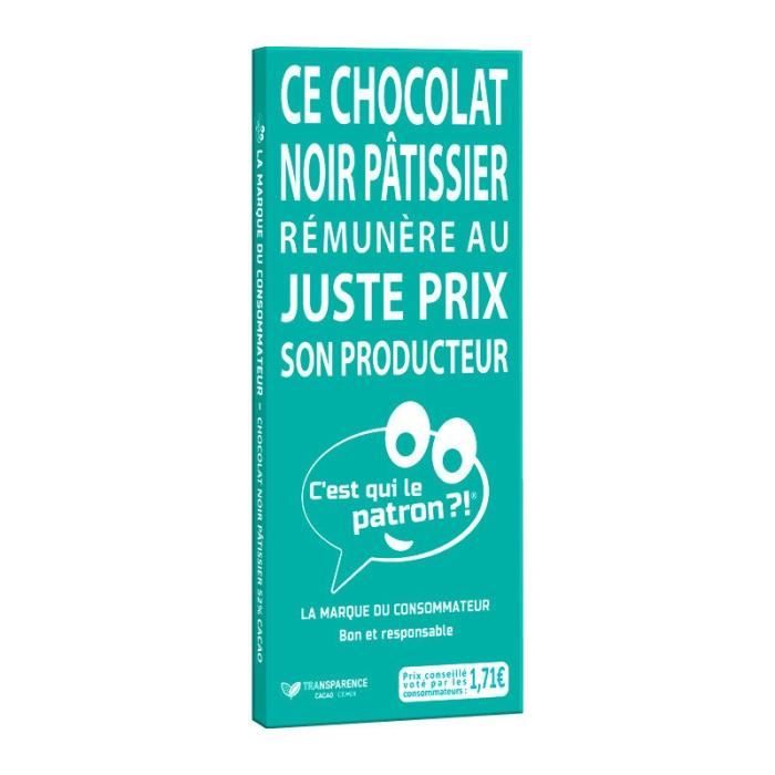 Chocolat noir pâtissier 52% - 175g