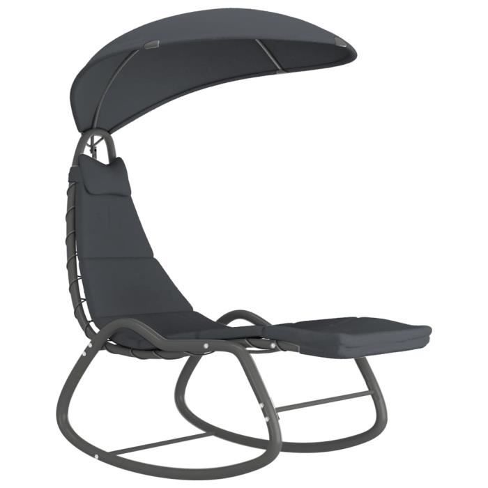 🍞9251Magnifique Luxueuse-Balancelle de Jardin - Balancelle d'extérieur Fauteuil de Jardin Grand Confort - Gris 160x80x195 cm Tissu