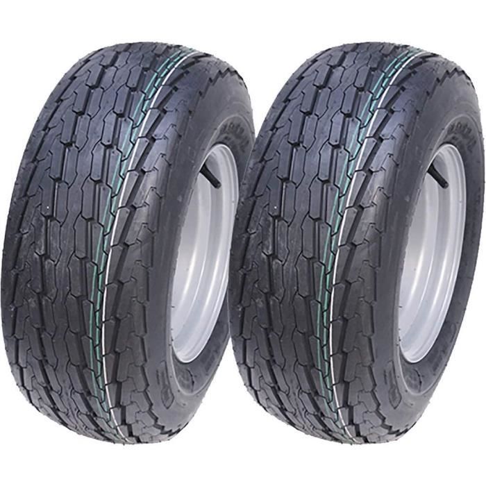 Parnells 20.5x8-10 Remorque Roues 8ply Haute Vitesse Route Légal Pneus , 4 Clou Jantes - Set De 2