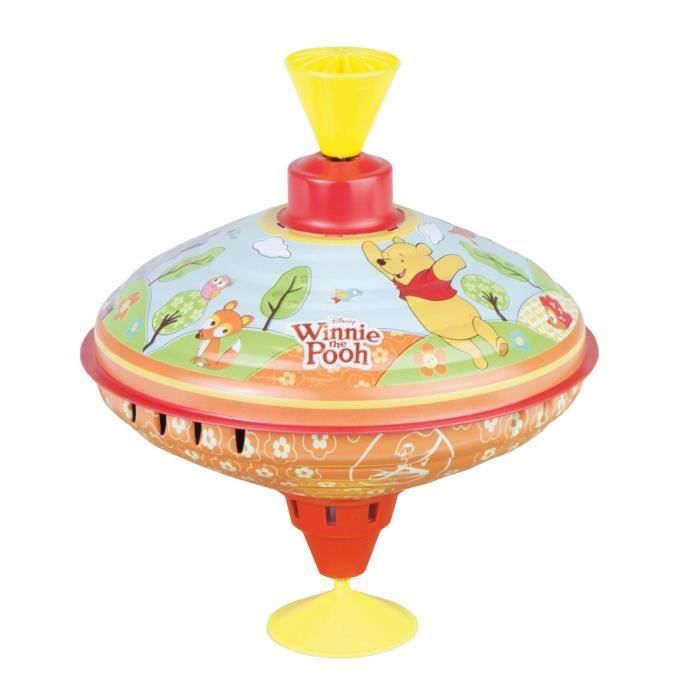 Bolz 52334 Disney Winnie l'Ourson de la Pooh Party, Toupie en Tôle avec Motif Puuh, Toupie avec Pied pour Enfants à partir de 18