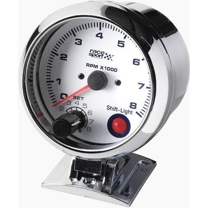 Manometre Compte tours shift light - fond blanc...
