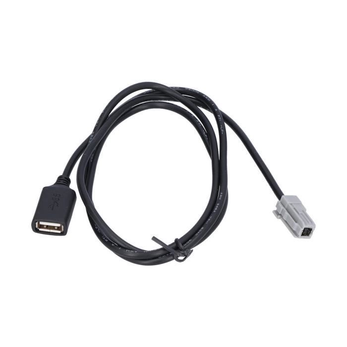 HURRISE adaptateur d'entrée audio Adaptateur de câble d'entrée Audio AUX USB MP3 accessoire de voiture pour Camry / hybride /
