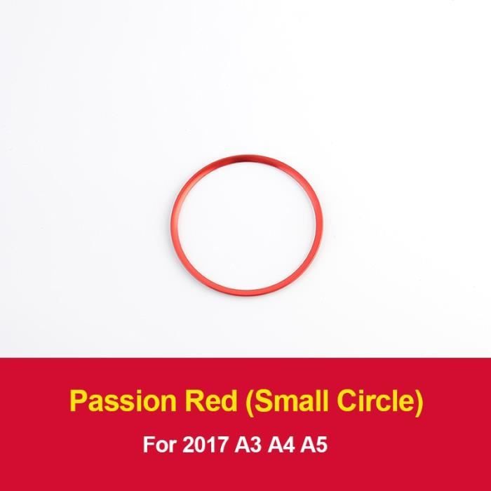 Décoration Véhicule,Couverture de Volant de Voiture Autocollant Pour Audi A3 A4 B8 B6 A6 A7 A8 C6 Q3 Q5 Q7 - Type Red Small Circle