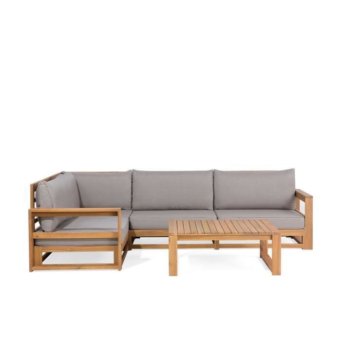 Salon de jardin - Meubles en bois d acacia - Ensemble de terrasse - Timor