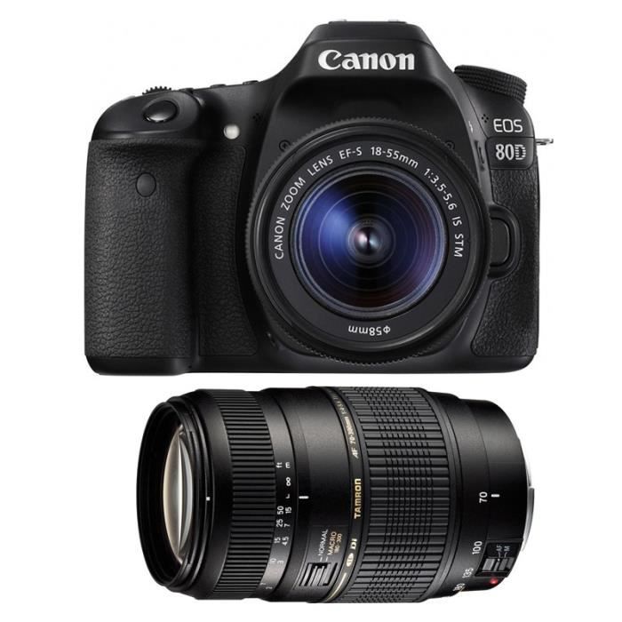 CANON EOS 80D + Objectif EF-S 18-55 mm f/3.5-5.6 IS STM + TAMRON AF 70-300 f/4-5.6 Di